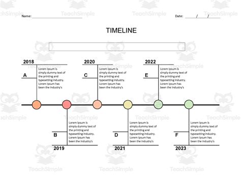 Timeline Template Editable in Microsoft Word by Teach Simple