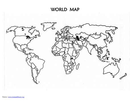 Empty World Map Printable | Printable Maps