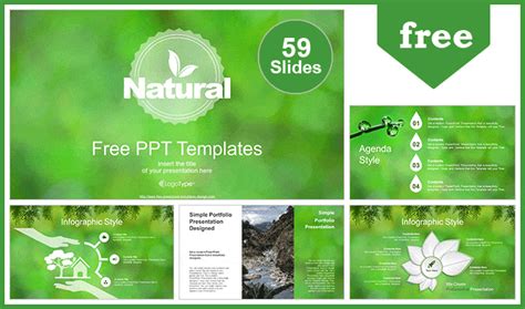 Free Nature Green Design Powerpoint Template - DesignHooks