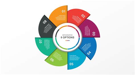 Free Colorful Circle Infographic With 8 Steps For PPT Template and Google Slides | CiloArt