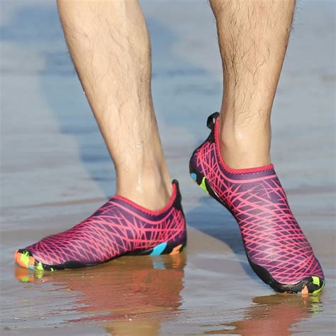 Men And Women Beach Shoes Outdoor Swimming Water Shoes Adult Unisex Flat Soft Seaside Shoes ...