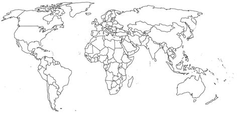 Free Printable Blank Outline World Map - Free Templates Printable