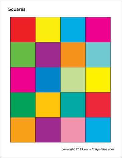 Squares | Free Printable Templates & Coloring Pages | FirstPalette.com