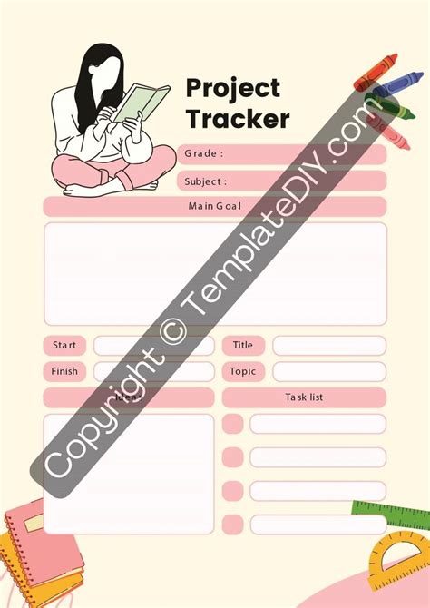 Project Tracker Template Printable in PDF, Word, Excel | Template printable, Tracker, Templates