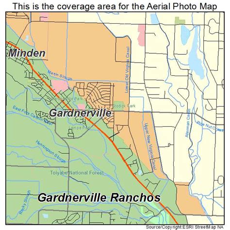 Aerial Photography Map of Gardnerville, NV Nevada