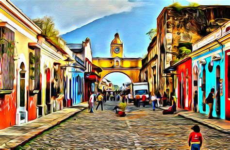 Antigua Guatemala Digital Art by Anthony C Chen