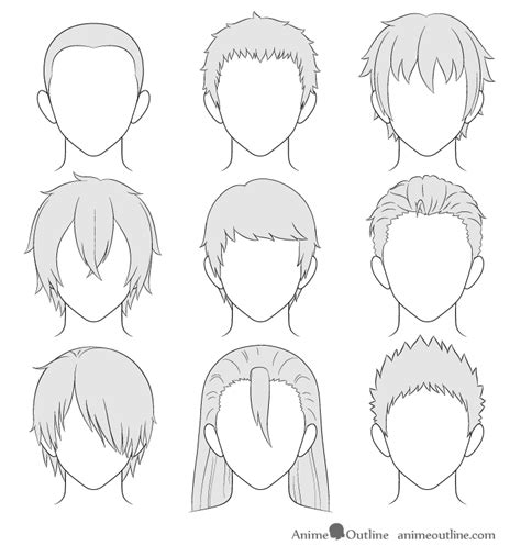 Anime Boy Hair Drawing