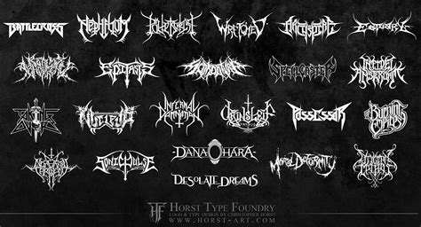 death metal logo font - Rudolf Candelaria