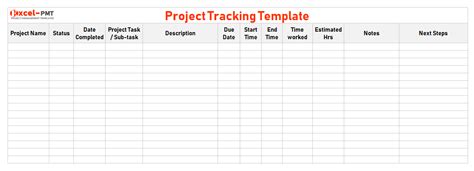 Project Management Tracker Template