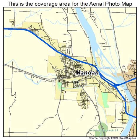 Aerial Photography Map of Mandan, ND North Dakota