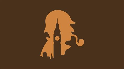 Download Minimalist Sherlock Holmes Vector Art Wallpaper | Wallpapers.com