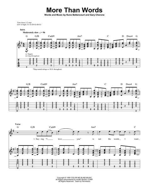 More Than Words | Sheet Music Direct