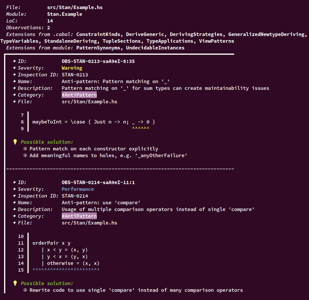 Stan terminal example