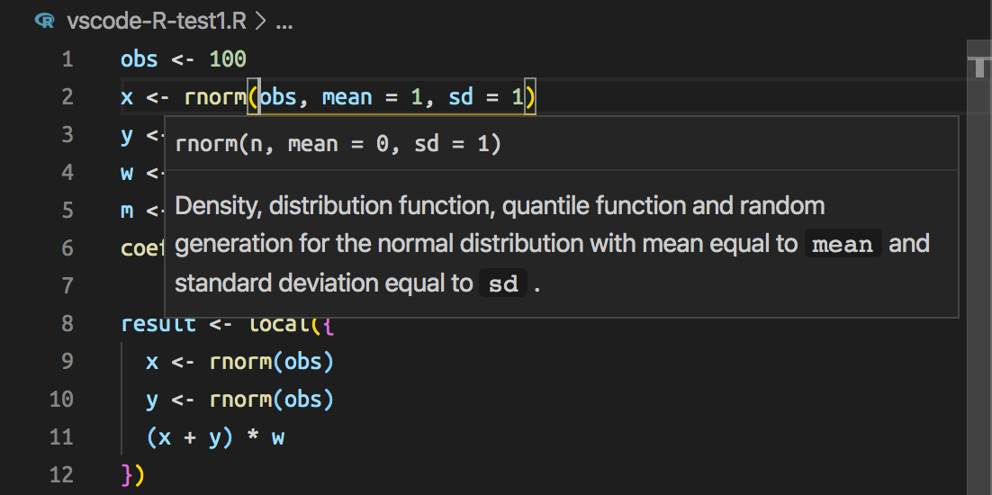 Package function signature