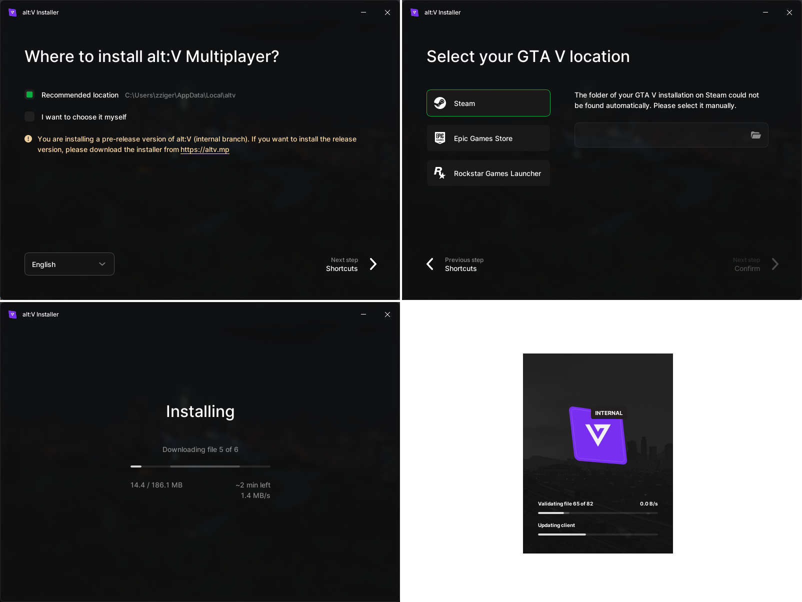 alt:V installer collage