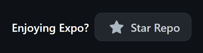 Star the Expo repo on GitHub to support the project