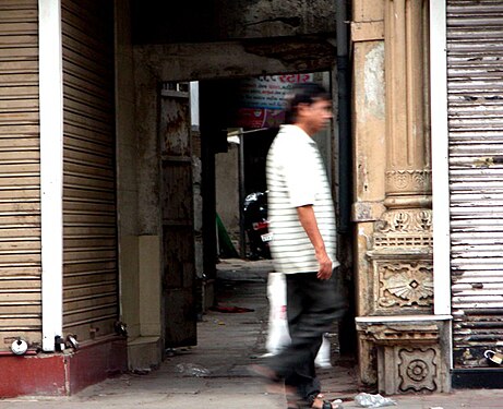 Walking man captured at old city area of Mandavi - Vadodara