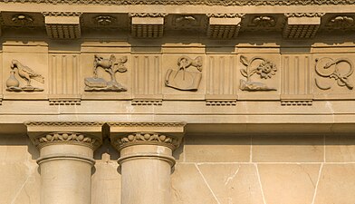 Architectural detail of John Wood's Circus, Bath