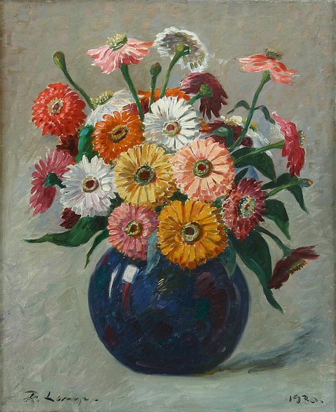 File:Frederik Lange - Opstilling med blomster i vase - 1930.png