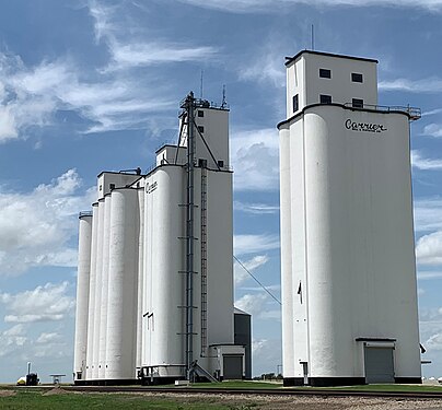 Grain elevator in Carrier, Oklahoma