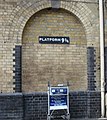 "Platform 9 3/4" sign at King's Cross railway station in London