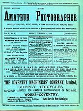 Amateur Photographer, first edition, 10/10/1884