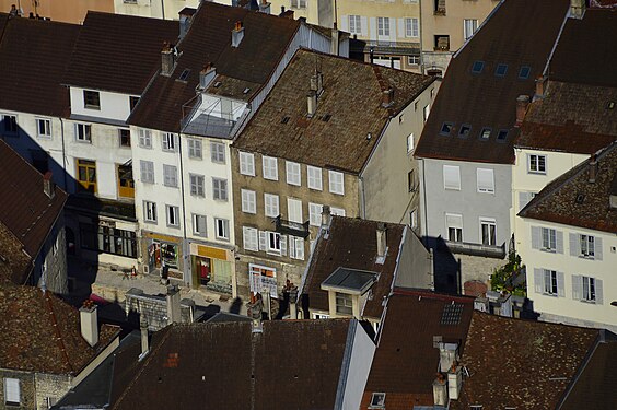 Roofs in Salins-les-Bains, France