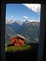 View from the hallway in Fiescheralp, CH