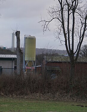 Baustoffsilo an der Leine in Göttingen