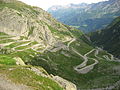 The old road on the southern side of the St. Gotthard pass