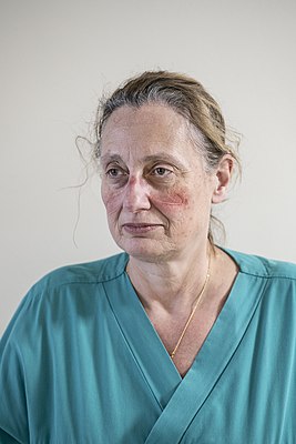 Portrait of Monica Luzi, anesthesiologist doctor