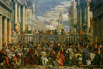 Paolo Veronese, 1563, Musée du Louvre Main category: Marriage at Cana (Paulo Veronese)