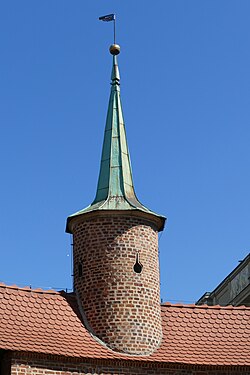 Roof and tower of the Barbacane in Krakòw