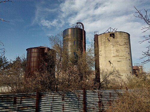 Storage silo in Prague, Czech Republic