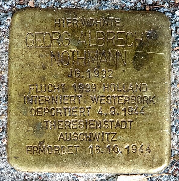 File:Stolperstein Hugo-Vogel-Str 16 (Wanns) Georg Albrecht Nothmann.jpg