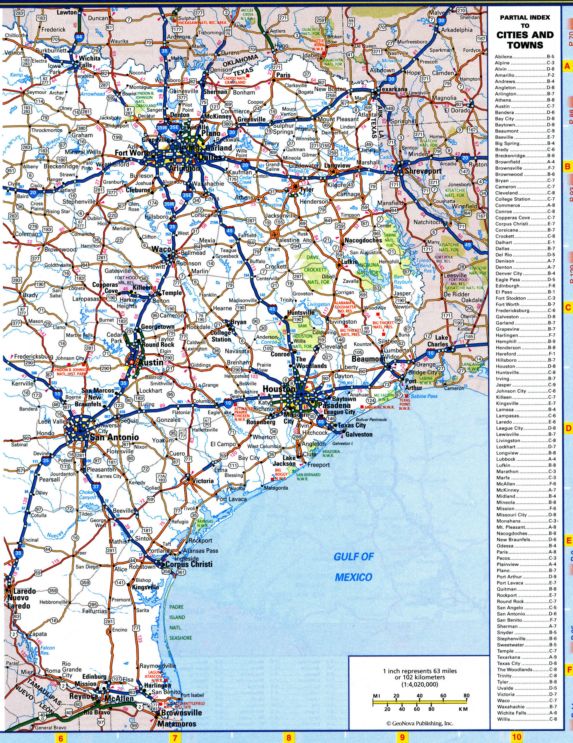 Map of Texas roads and highways. Free printable road map of Texas