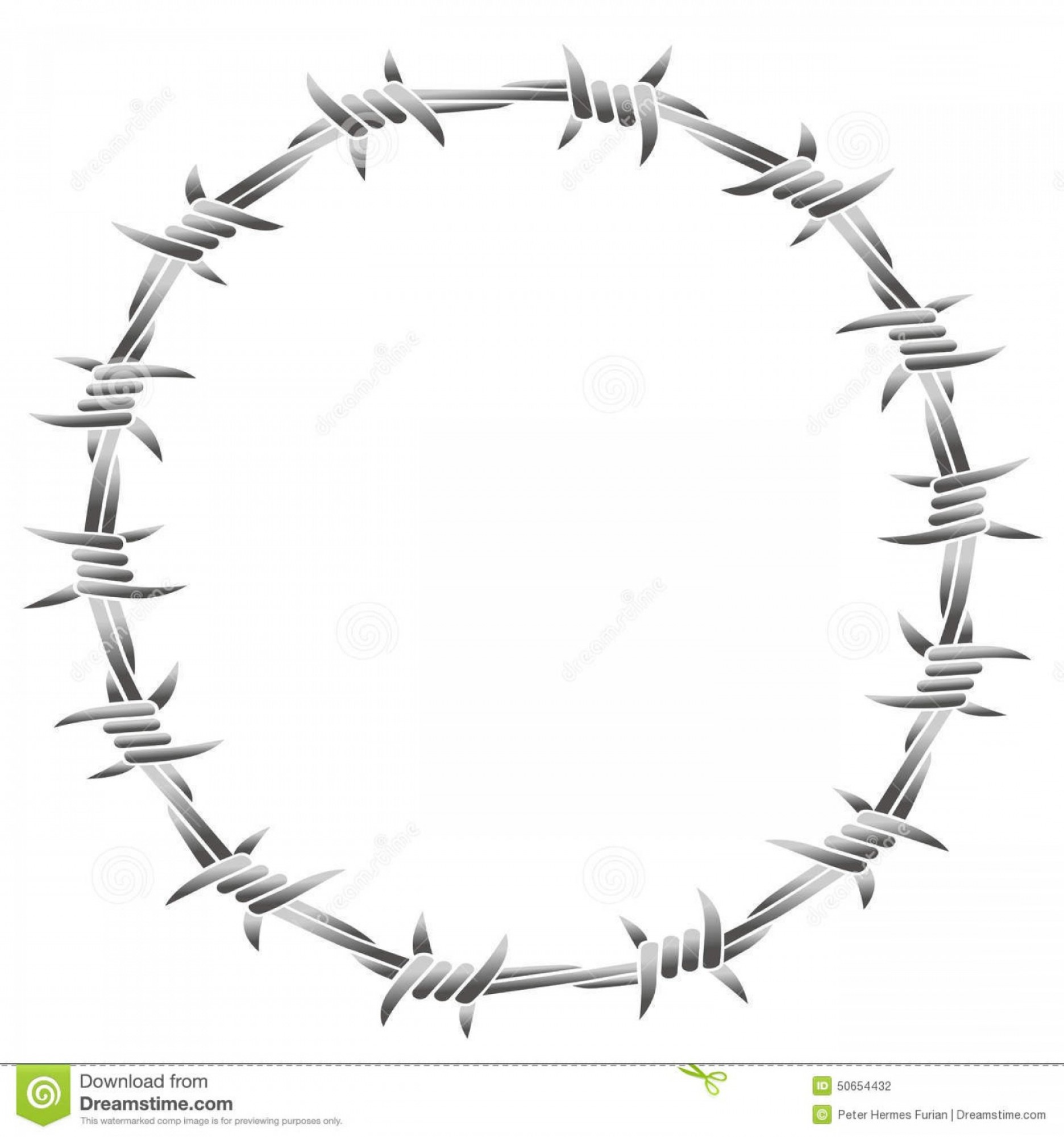 Barb Wire Circle SVG