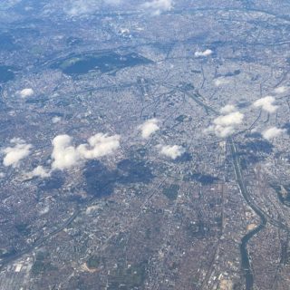 view of paris from a plane