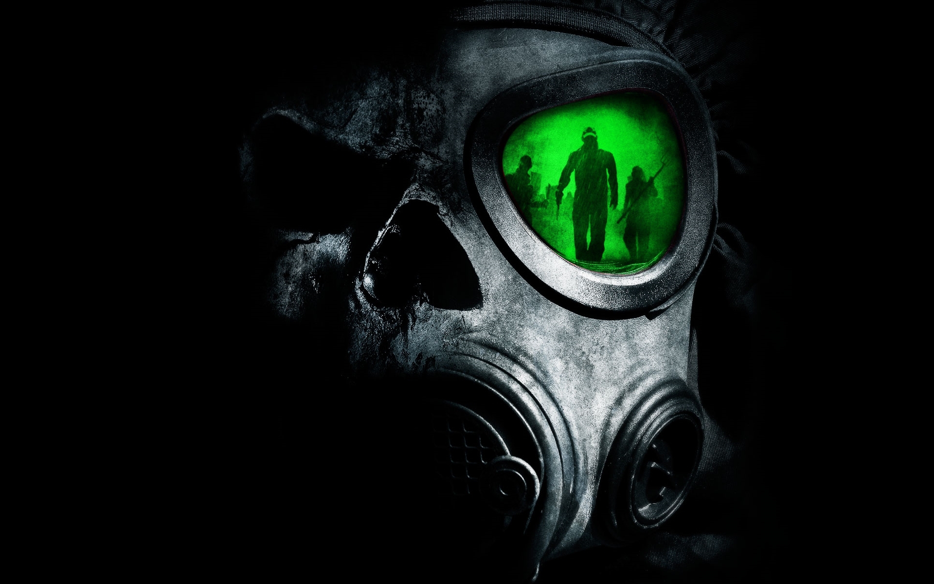 HD Quality Wallpaper | Collection: Dark, 1920x1200 Gas Mask