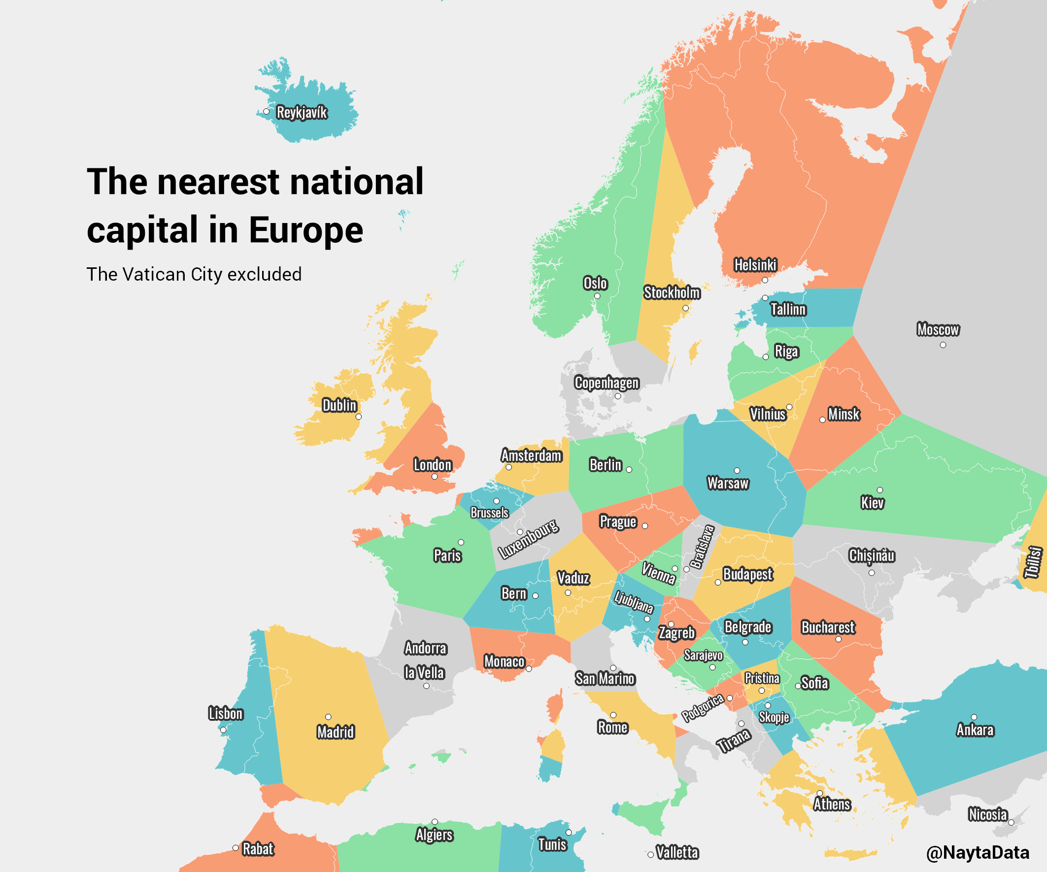 Map Of Europe With Capitals