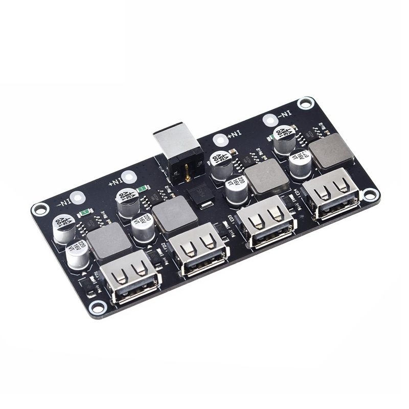   USB Fast Charger Board 4XUSB Port DC-DC Converter DC12V-30V to  DC 3-12V Charging Circuit Module 