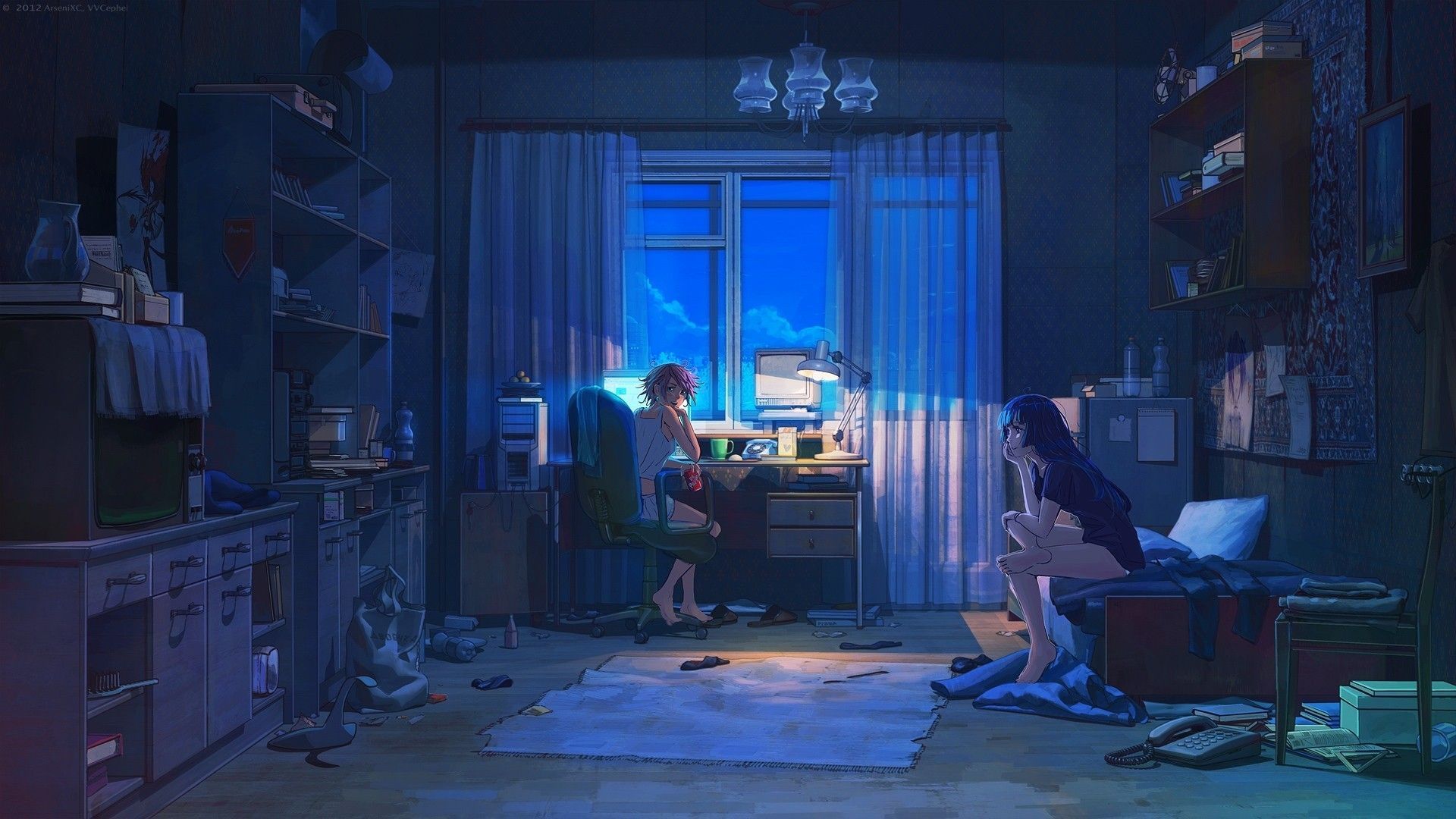 Lofi Retro Anime Aesthetic Desktop Wallpaper  Wallpaperforu