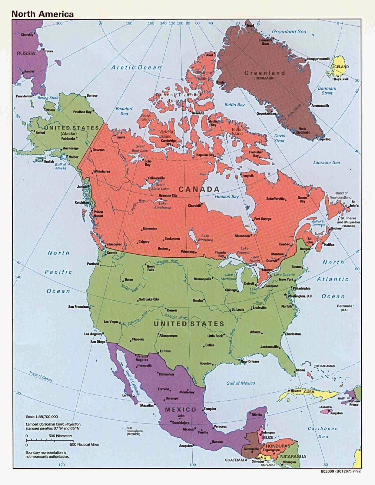 North America Wall Map