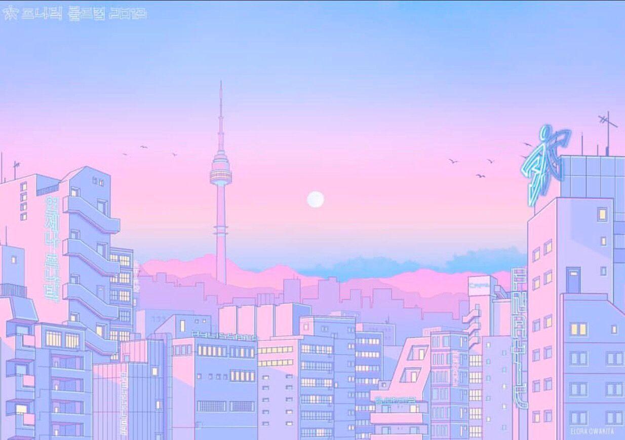 Aesthetic Anime Wallpapers  WallpaperSafari  Aesthetic desktop wallpaper  Anime scenery wallpaper Scenery wallpaper