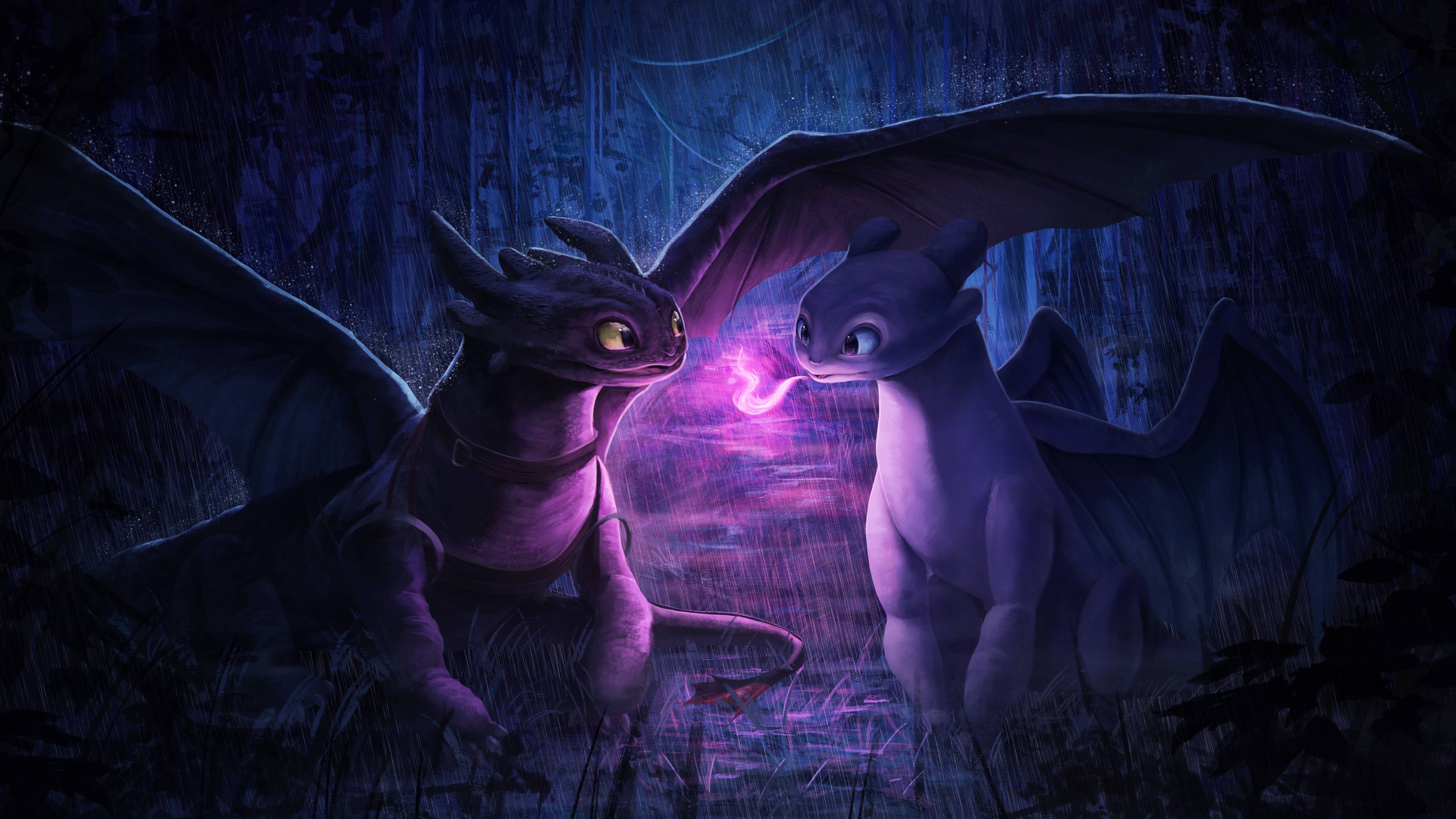 Httyd Toothless And Light Fury