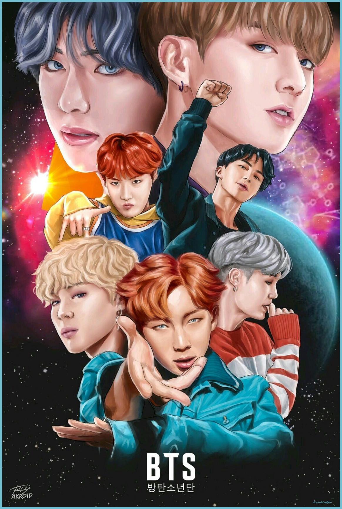 BTS BTS Anime Character Pattern Sheet Bedding Set Jimin Suga Jungkook  Against Rap Jhope Cotton 23 Pieces for Quilt Cover Pillow Case Colour G  Size Single 135 x 200 cm 2 Pieces 