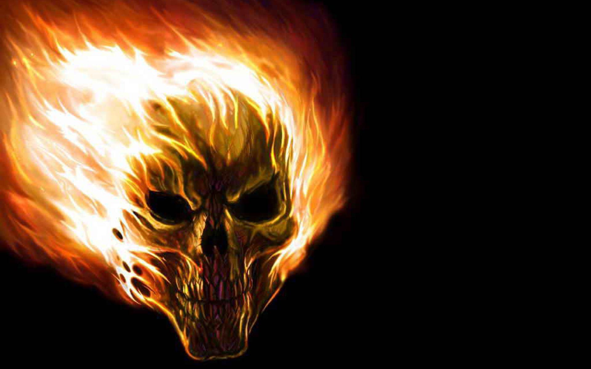 Fire Flames Skull Hd