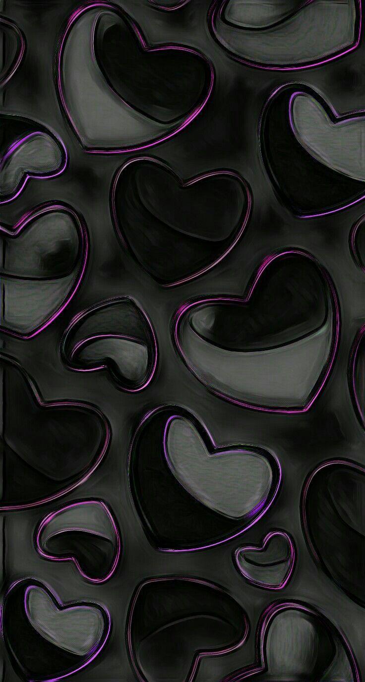 Purple And Black Hearts Wallpapers - Wallpaper Cave