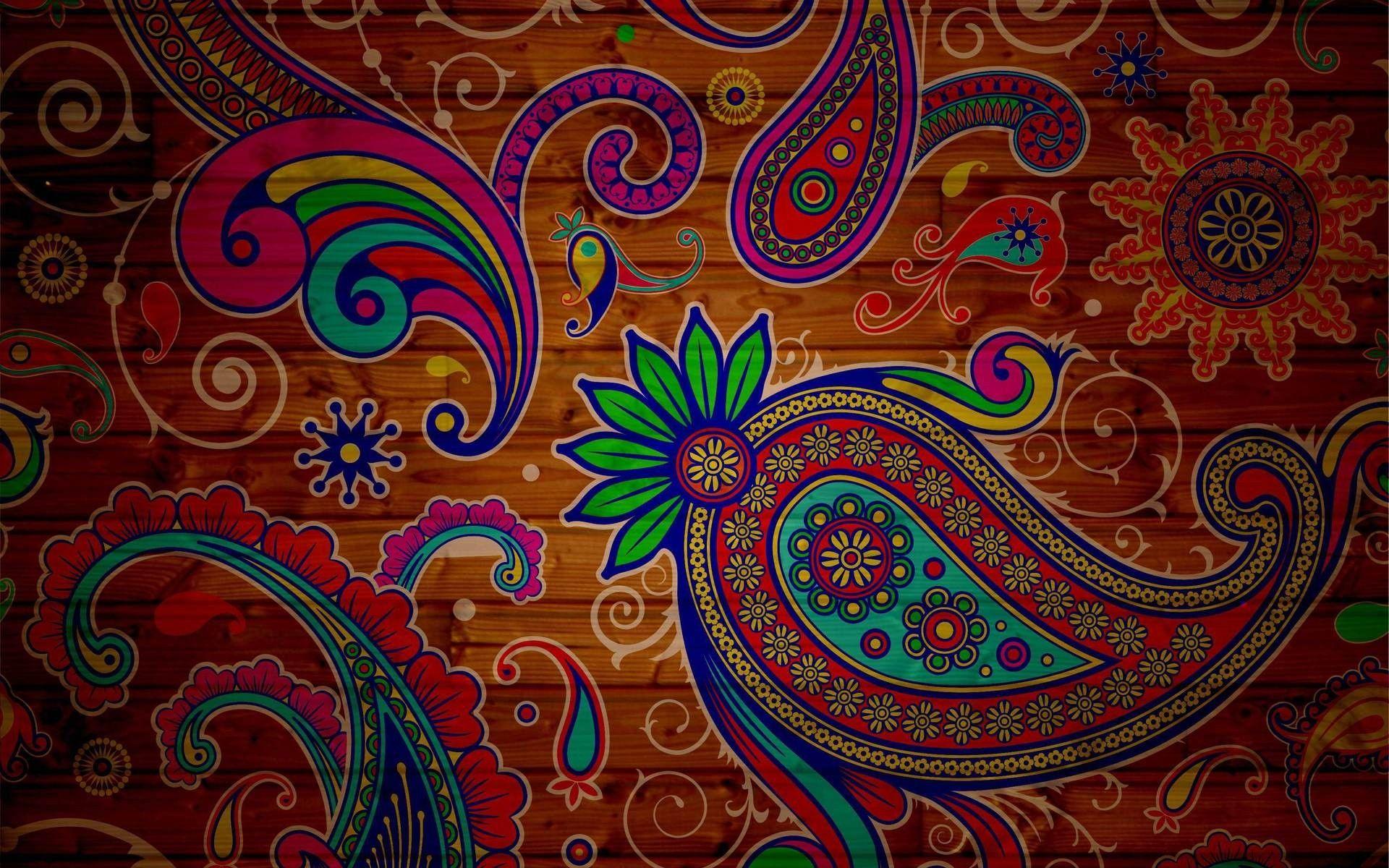 Vintage Paisley Desktop Wallpaper