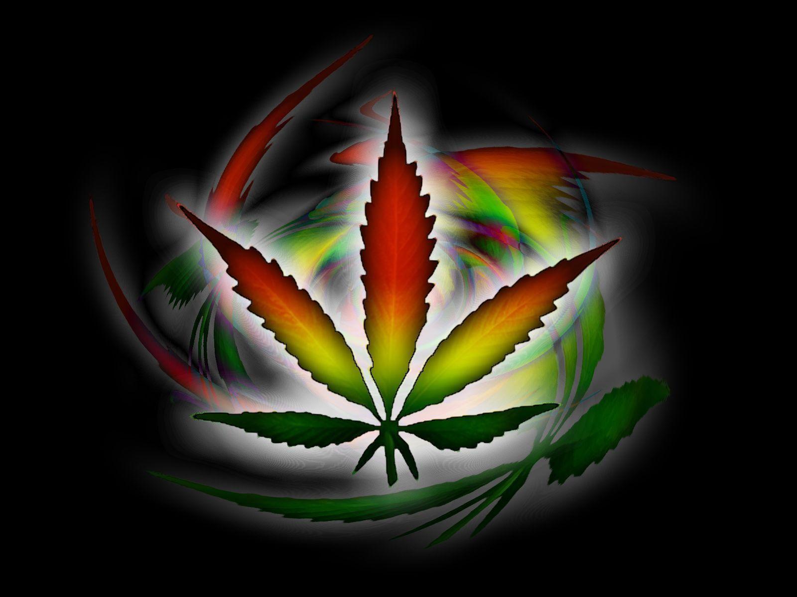 3d Weed Leaf Wallpaper